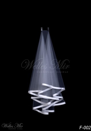 Ribbon wedding edge veil-1